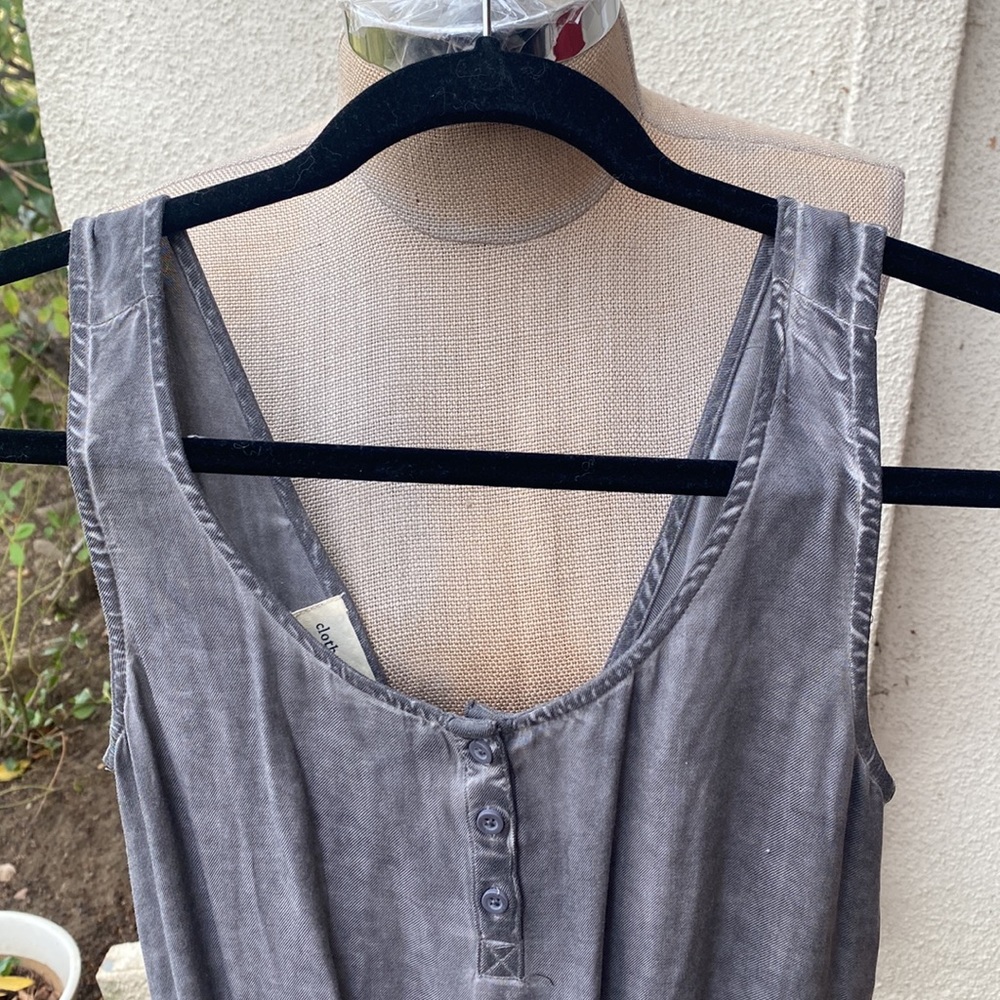 Cloth & Stone Gray Sleeveless Jumpsuit with Relaxed Fit - Picture 3 of 14